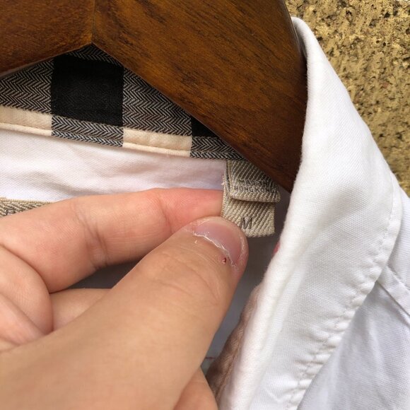 Vintage Burberry Brit Button Up Dress Shirt Medium - Picture 7 of 9